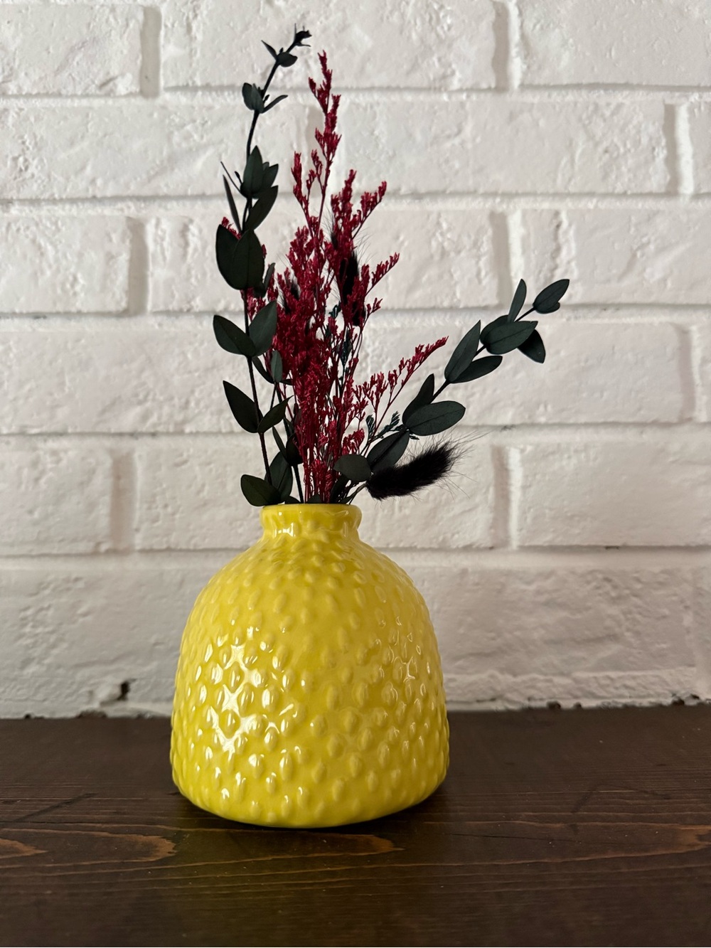 Opalhouse Vibrant Yellow Textured Ceramic Bud Vase - Picture 2 of 6